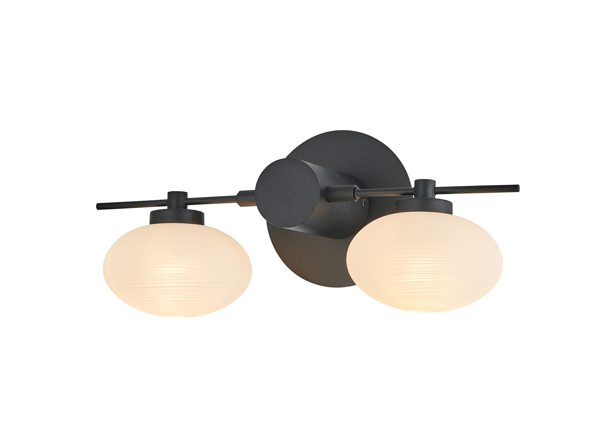 Addie Satin Black Wall Lights Deco Armed Wall Lights